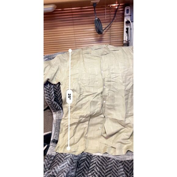 Sedgefield Linen Rayon Striped Short Sleeve Shirt Large - Picture 7 of 13